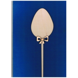 Jajko na patyku  h- 26,5cm  Wielkanoc , Z KOKARDKĄ